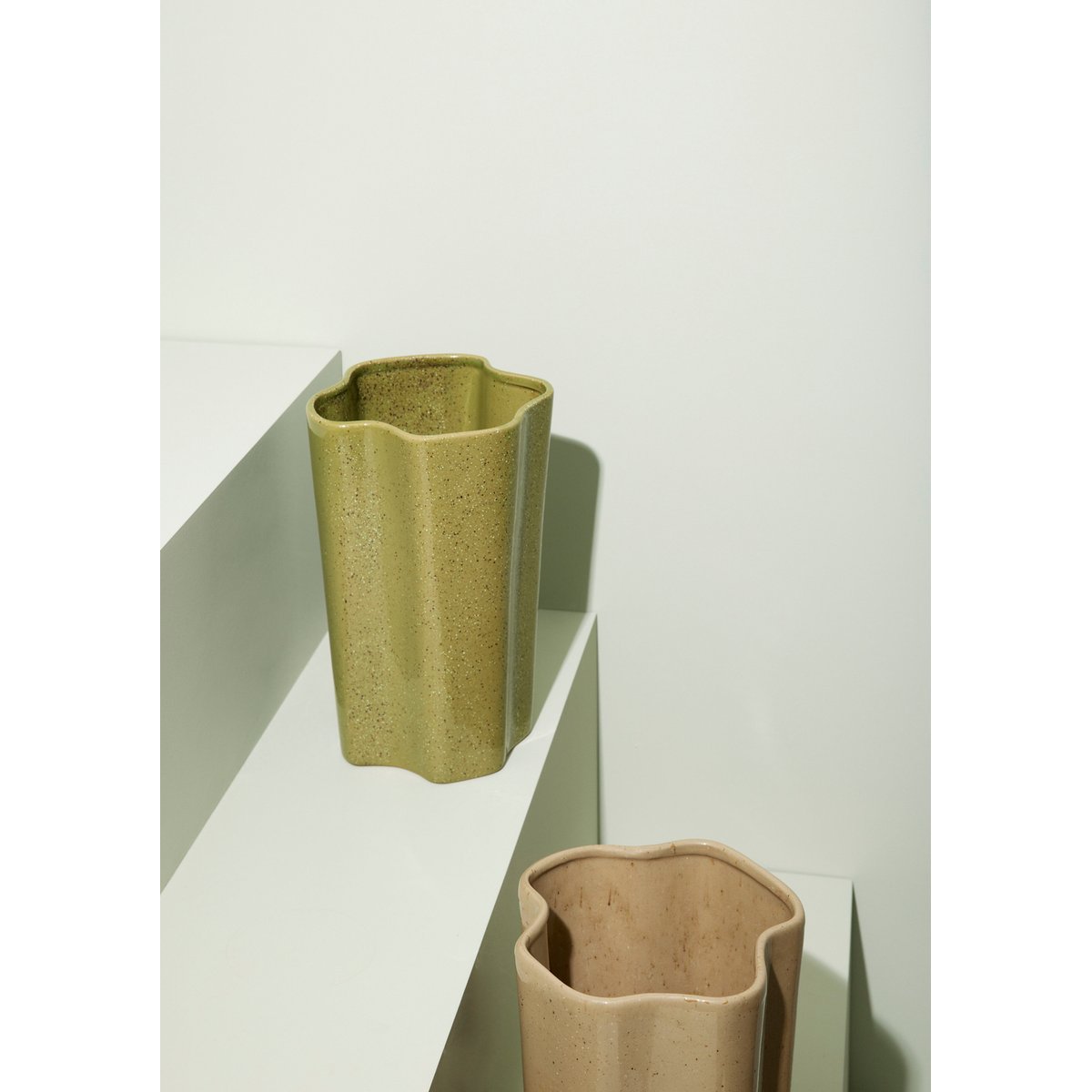 Vase en céramique SAPO marron, HUBSCH