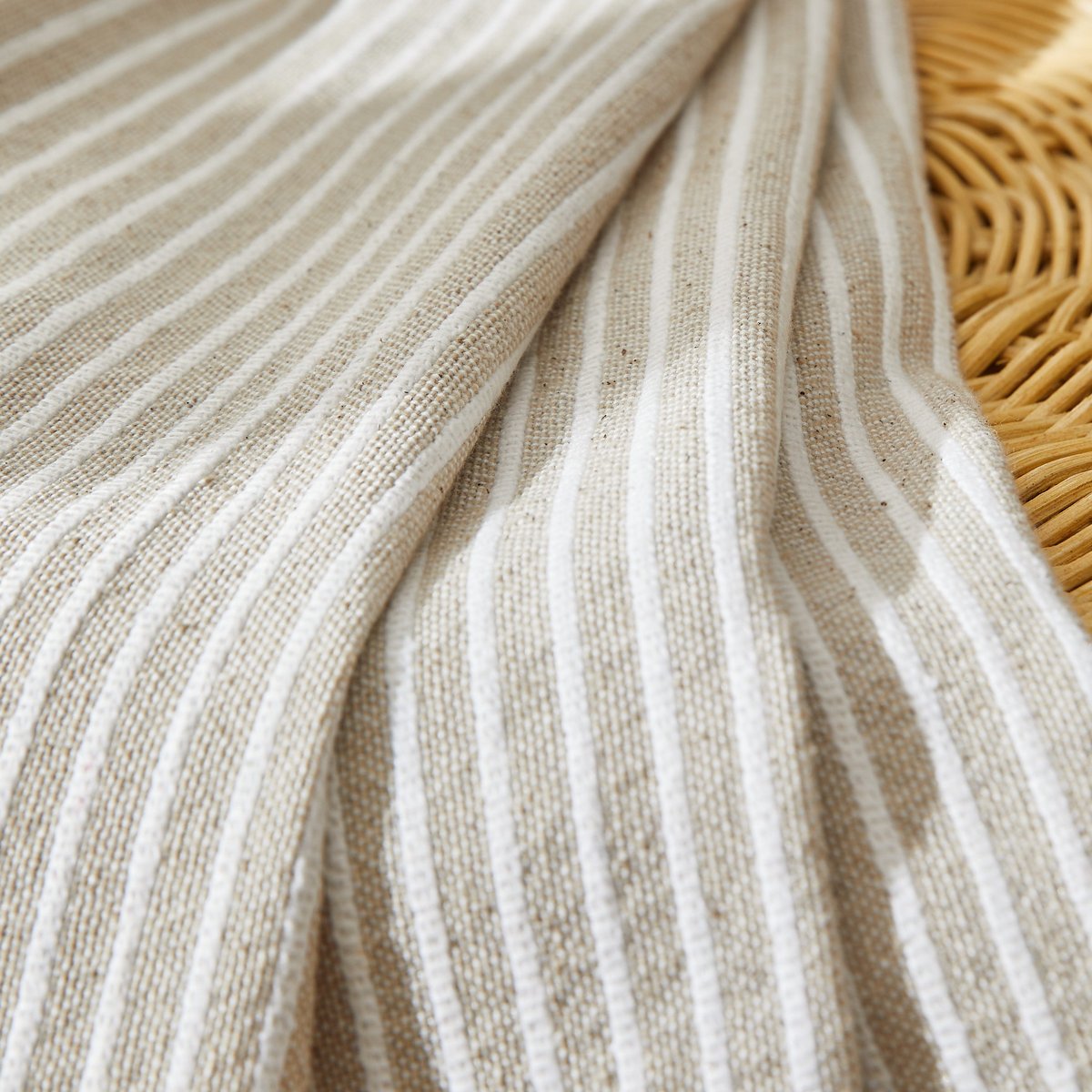 Voilage tamisant coton, BENISA beige, INSPIRE