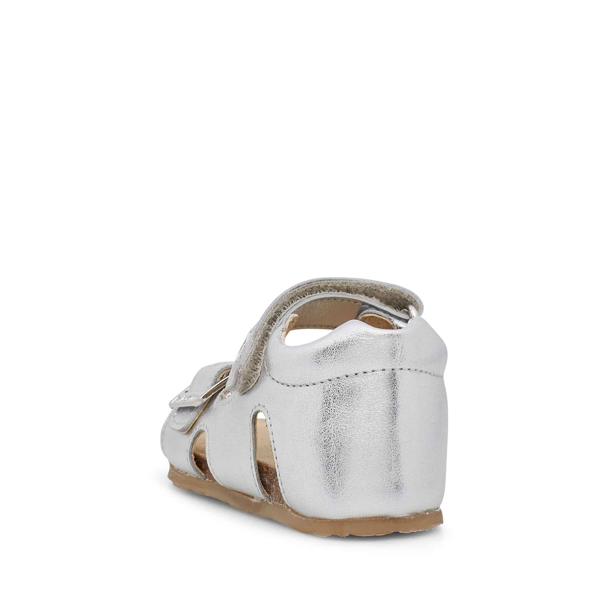Sandales en cuir lamé BEA argent, FALCOTTO