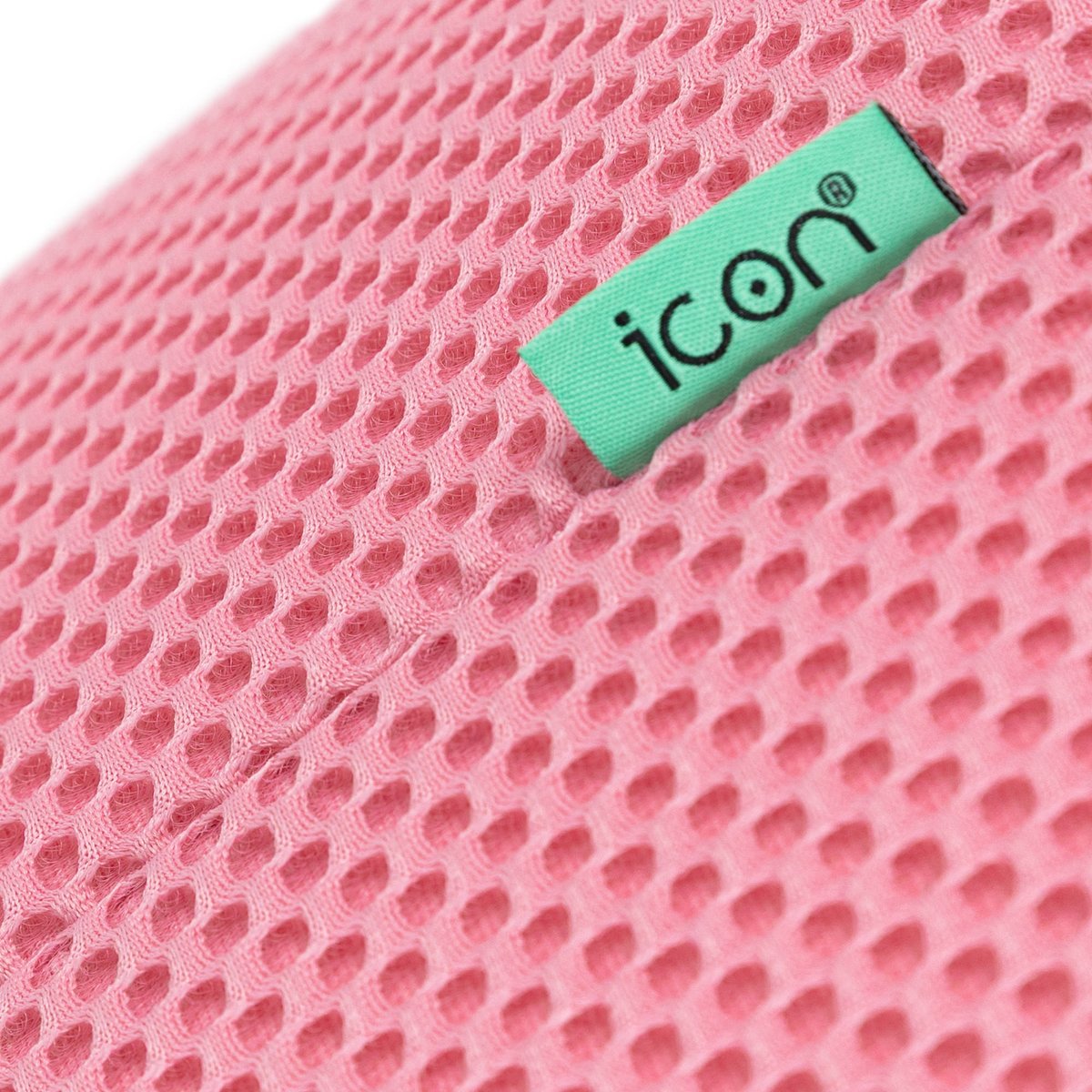 Pouf repose-pieds de gaming rond en mesh tech Oeko-Tex® - MILANO rose pastel, ICON