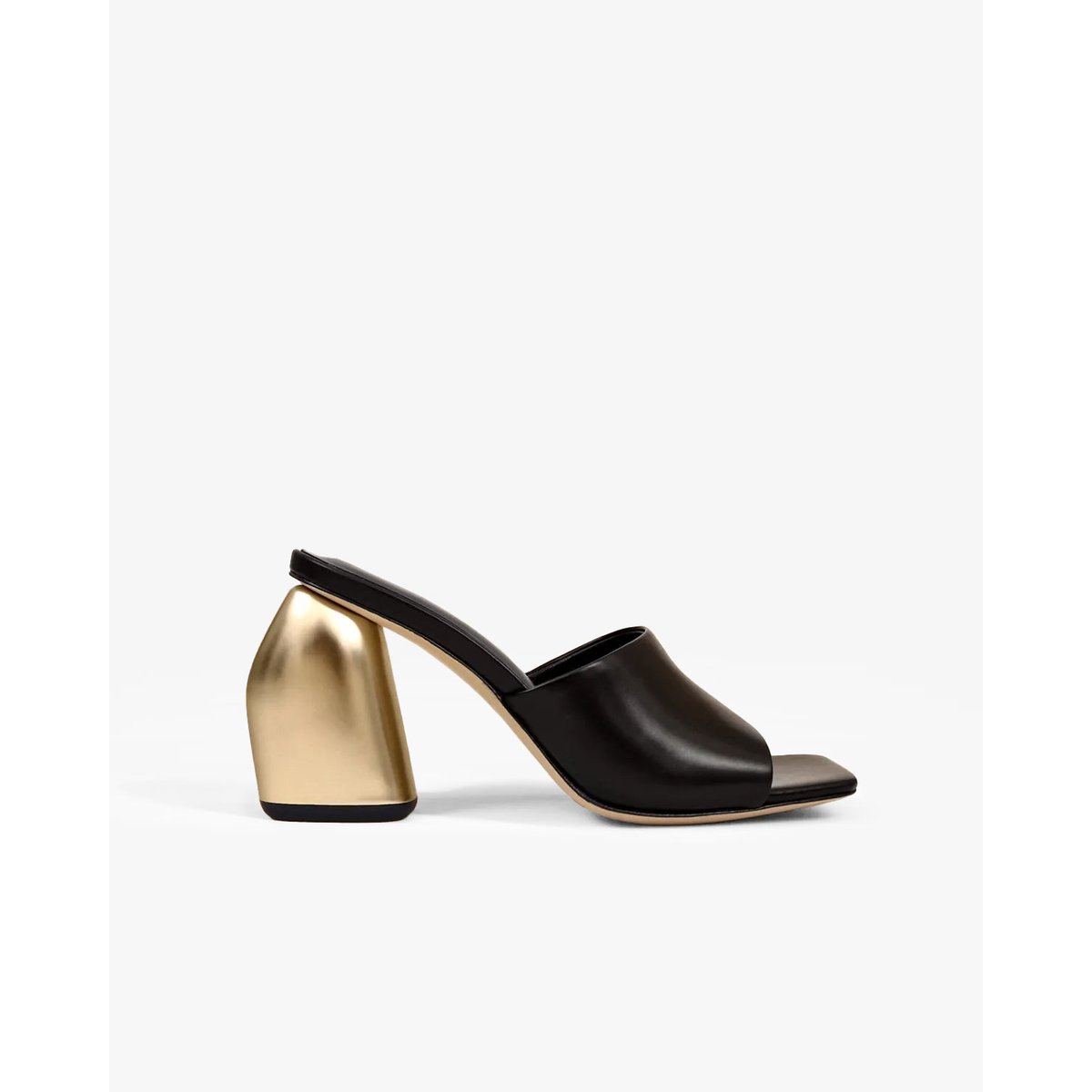 Mules à bout carré GEMMA HIGH noir, MI MAI