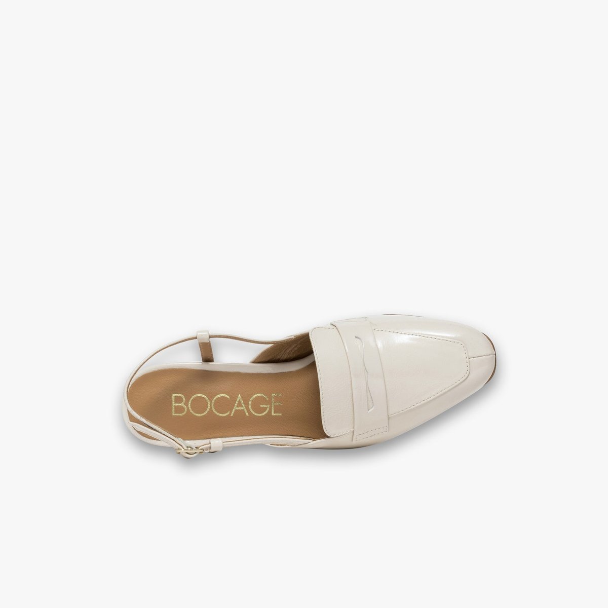 Escarpin en cuir DORINE blanc ecru, BOCAGE