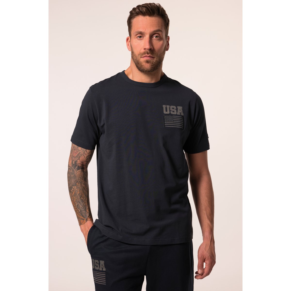 T-shirt Iron Anvil, FLEXNAMIC® bleu marine, JP1880