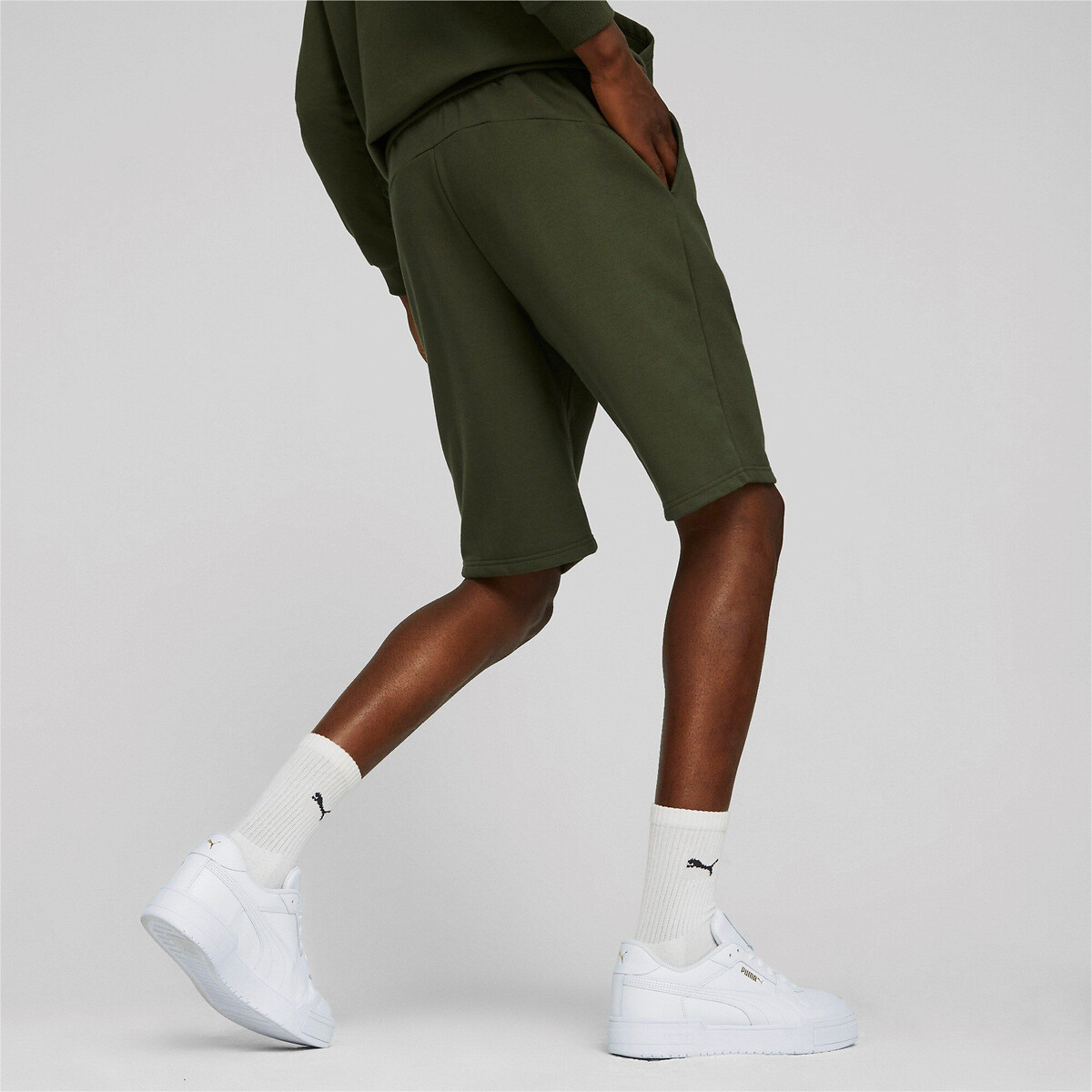 Short Made In France avec logo brodé kaki, PUMA