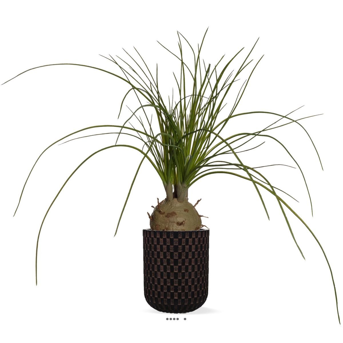 Palmier Beaucarnea artificiel en pot H 45 cm v002239, ARTIFICIELLES