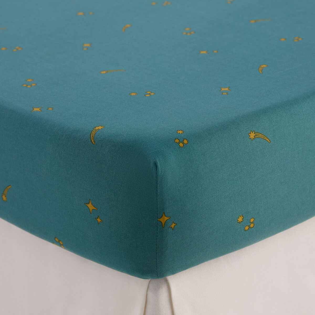 Drap-housse enfant, 30% coton lavé recyclé, bonnet 25 cm, imprimé fusées, EGOR imprimé, LA REDOUTE INTERIEURS