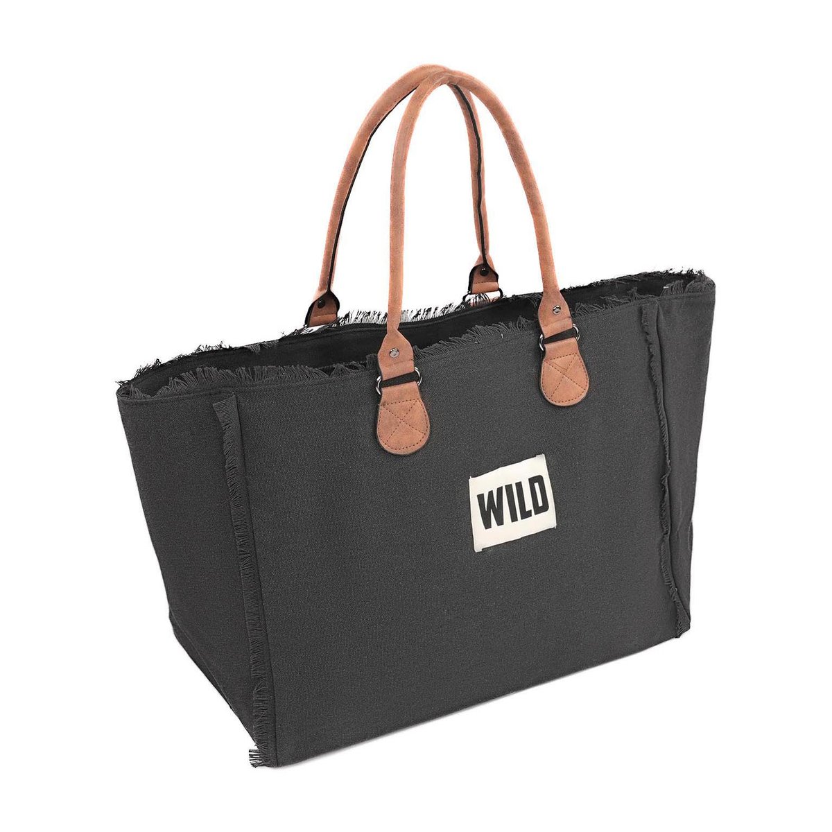 Sac cabas uni BADIS noir, WILD