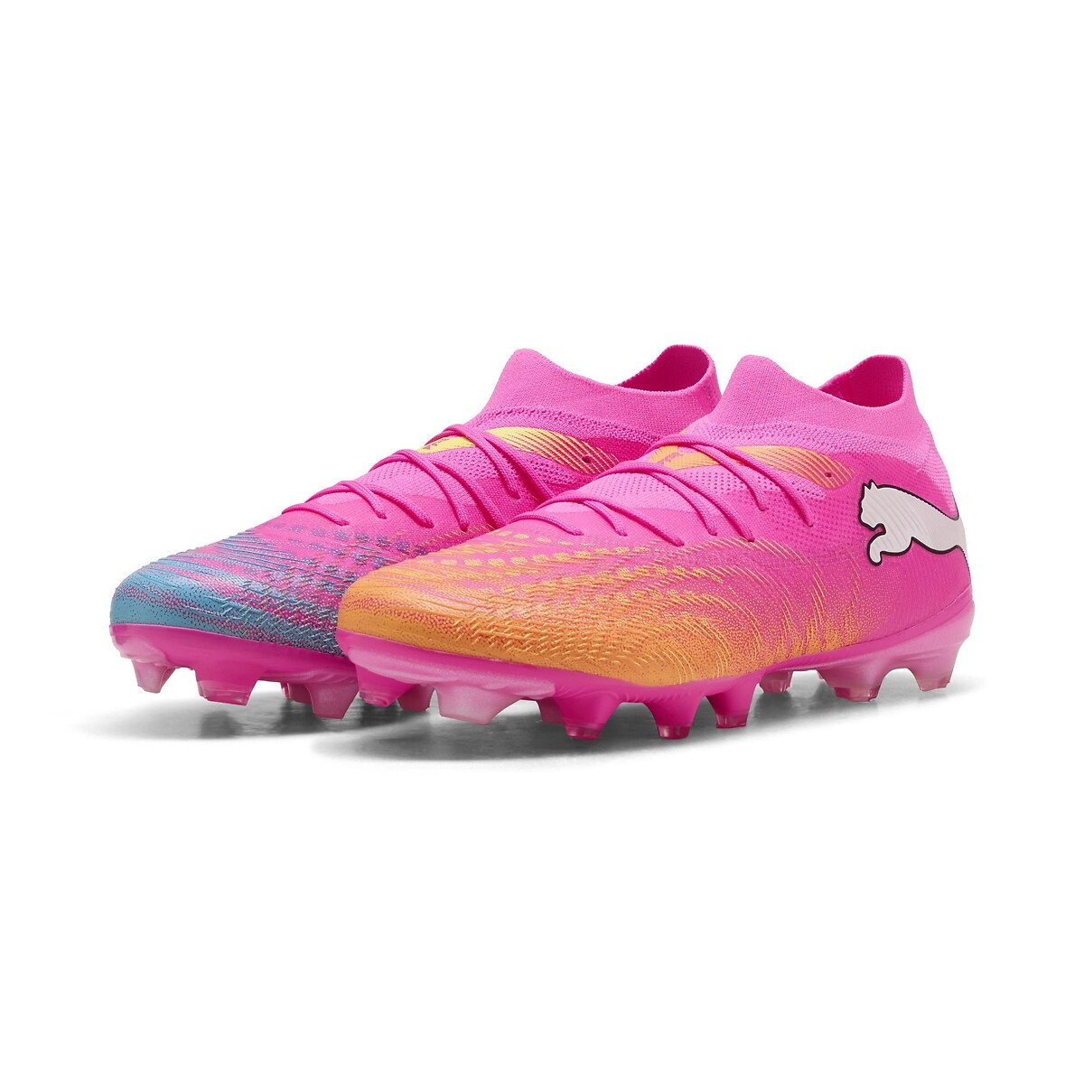 Crampones Future 9 Match FG/AG rosa/naranja, PUMA
