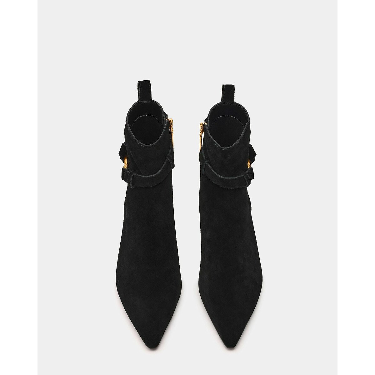 Roller Pointed Ankle Boots in Suede black, STEVE MADDEN