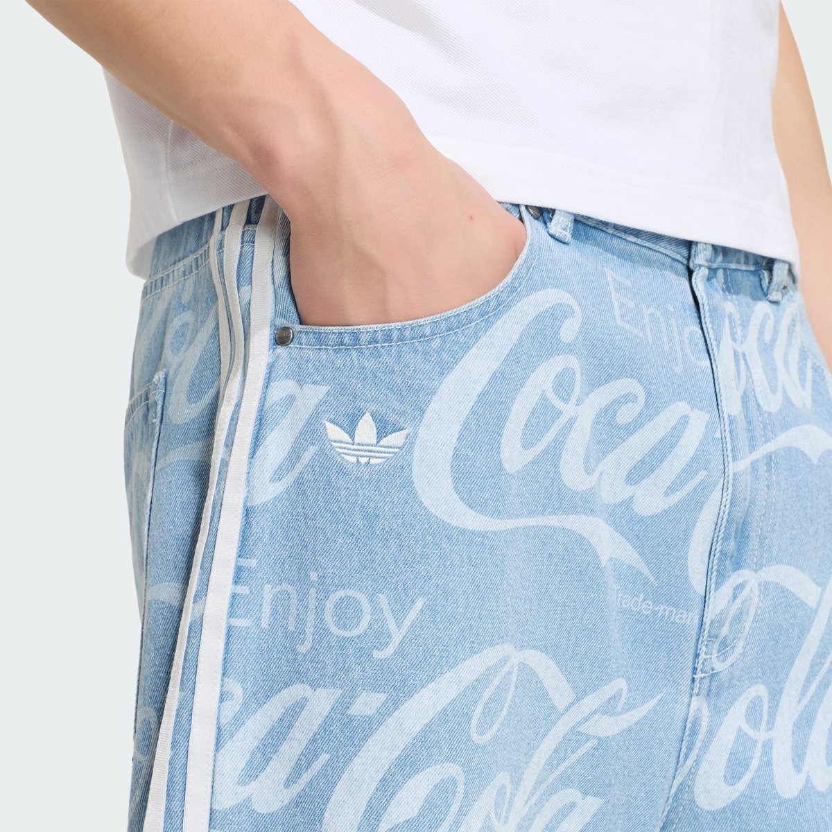 Jort Denim Sport Classique Coca-Cola Jort Denim Sport Classique Coca-Cola indigo denim, adidas Originals