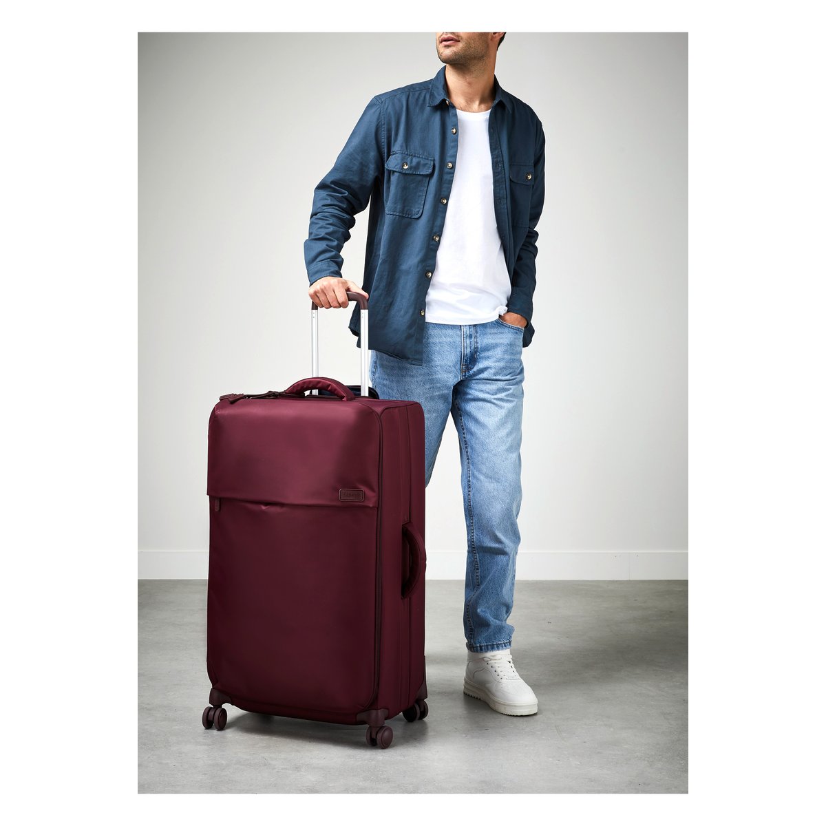 Plume valise 4 roues taille XL bordeaux, LIPAULT