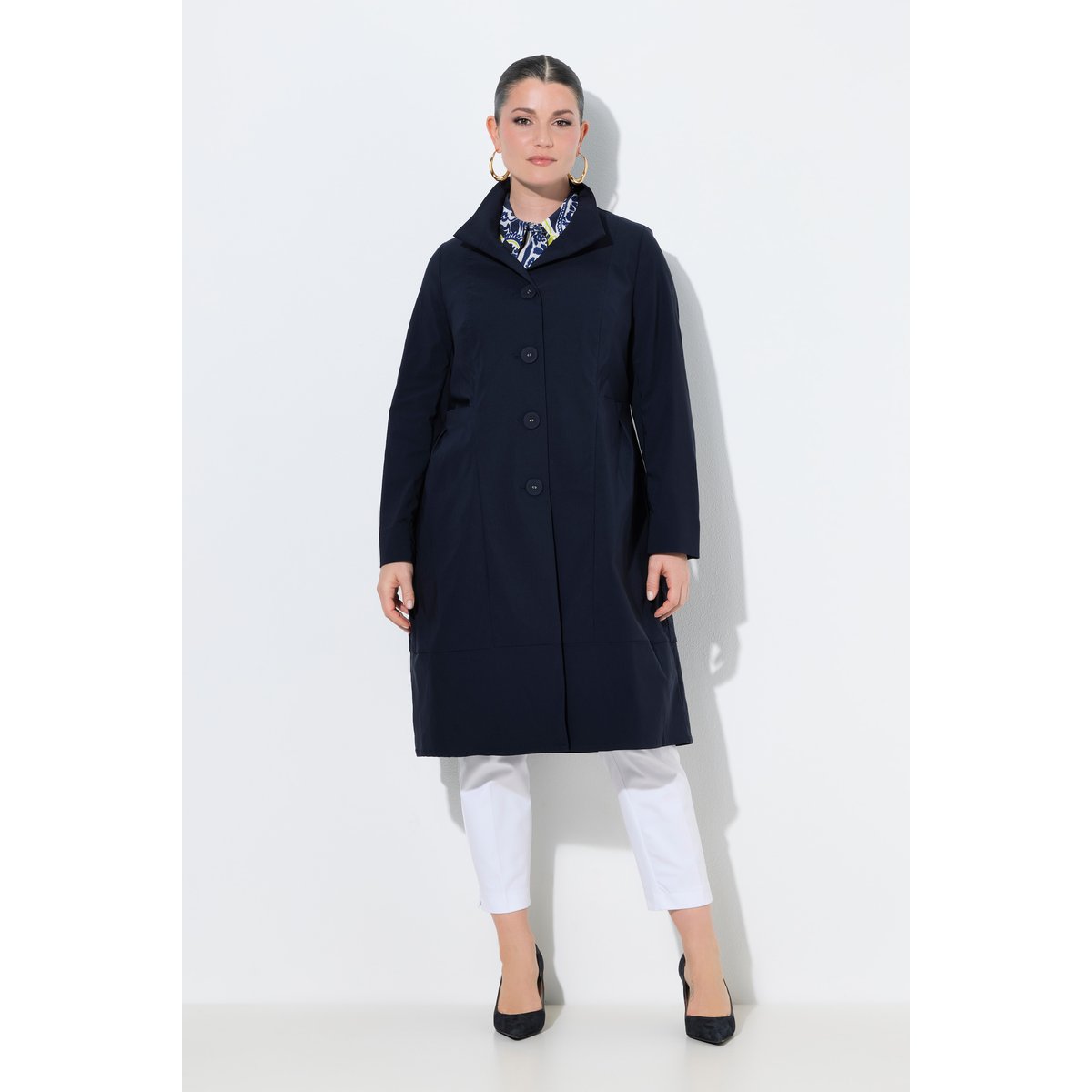 Manteau en tissu bengaline extensible marine foncé, ULLA POPKEN