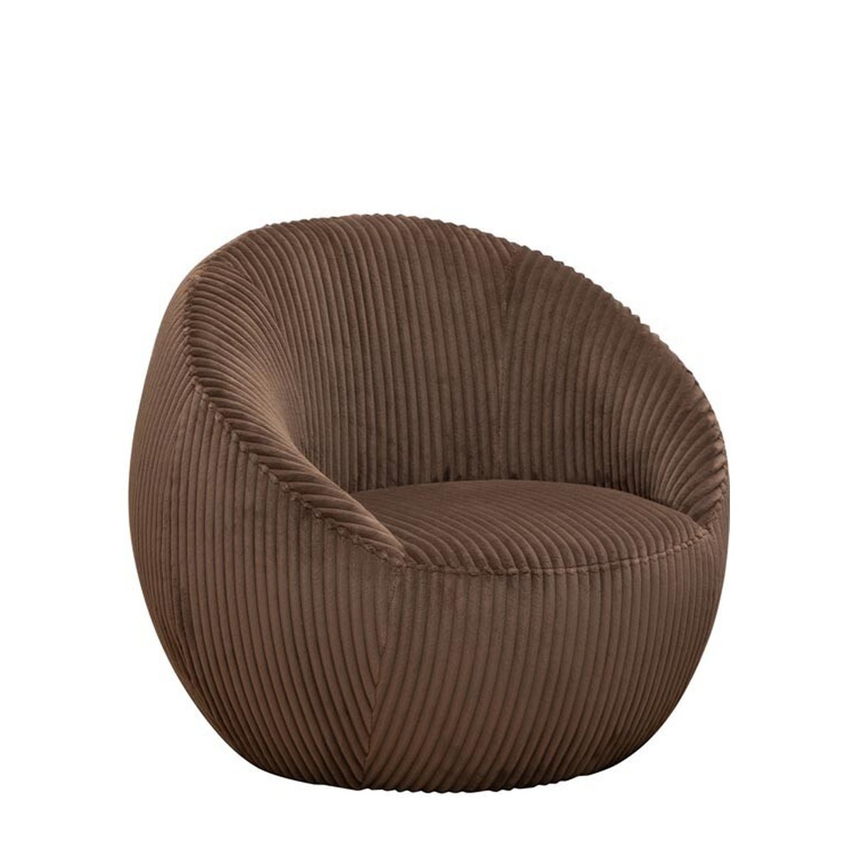 Fauteuil en polyester MOKA marron, CHEHOMA