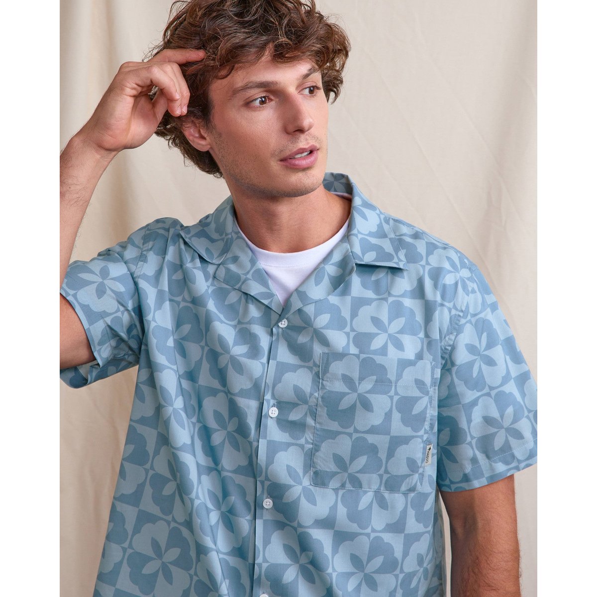 Chemise PAIOLIVE bleu moyen, FAGUO