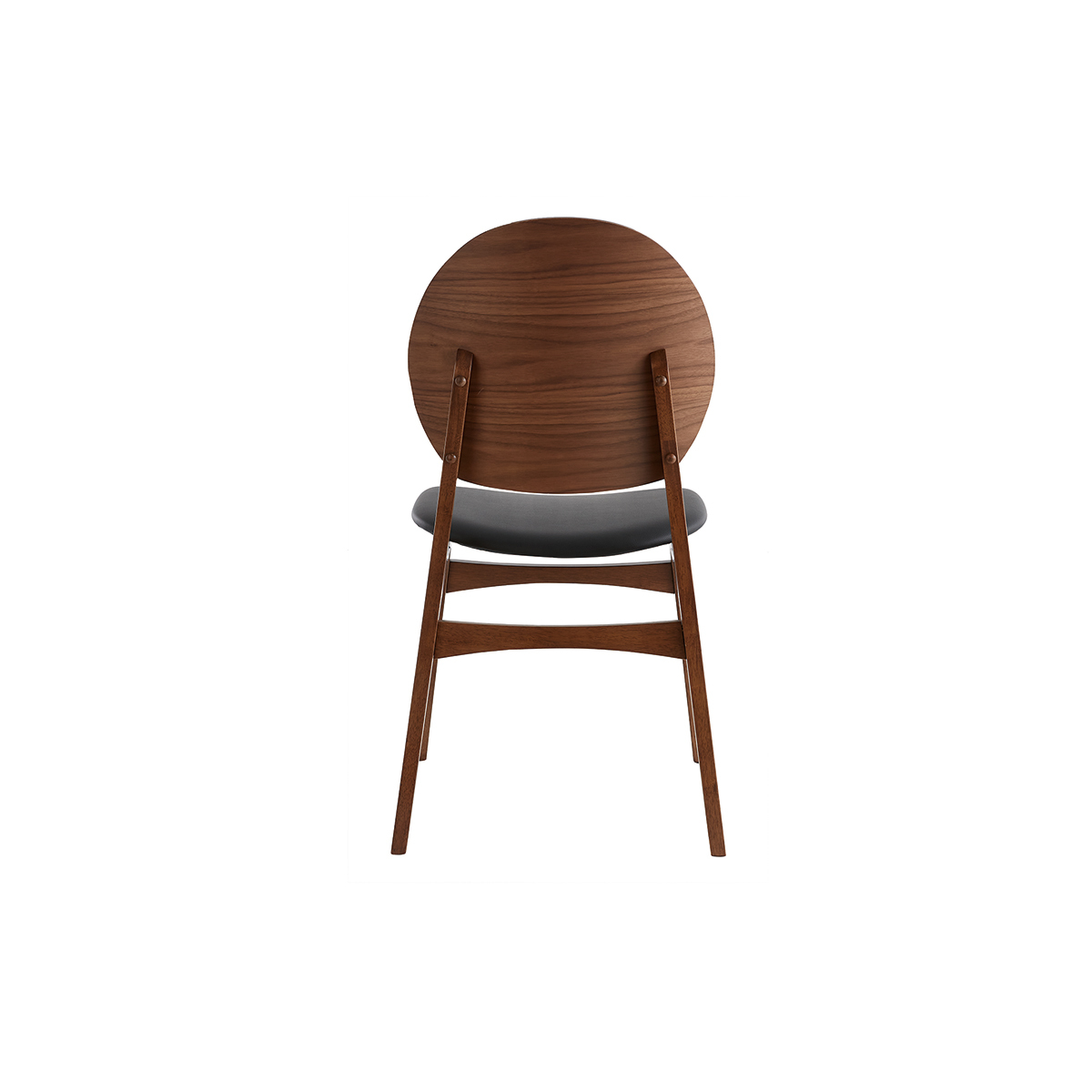 Chaises en bois foncé (lot de 2) ELTON noyer / noir, MILIBOO
