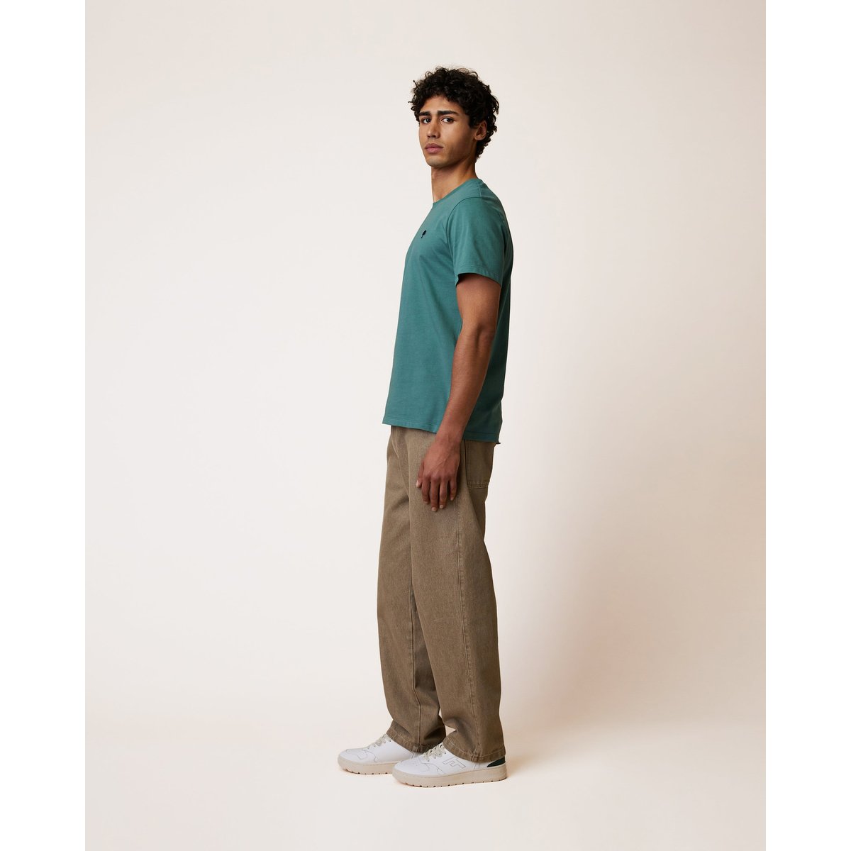 T-shirt en maille vert clair grisé, FAGUO