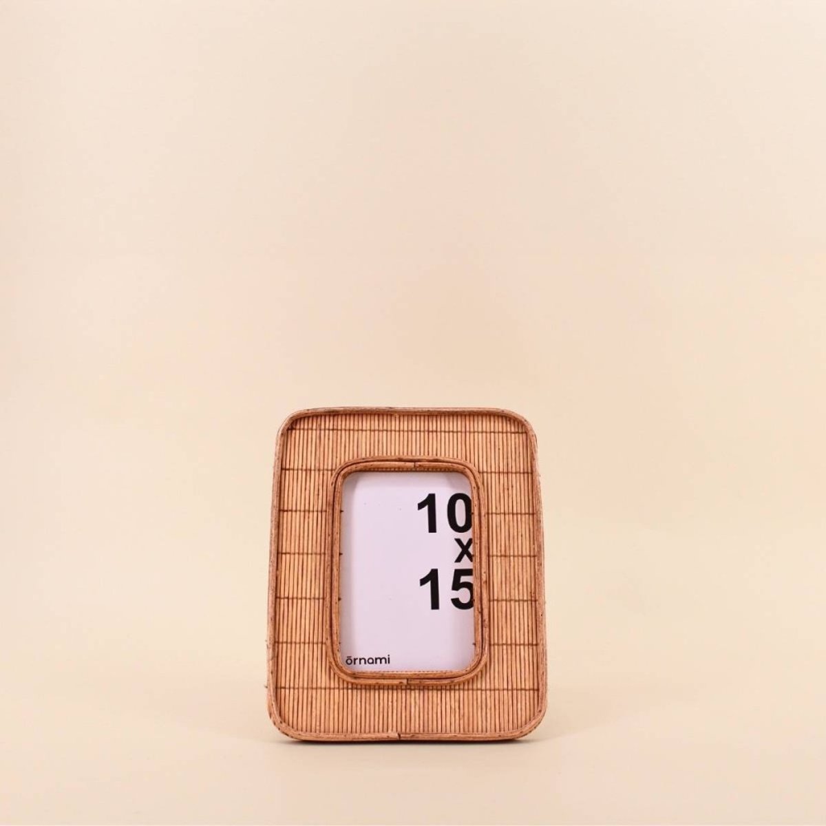 Cadre photo bambou 10x15 cm beige, ORNAMI