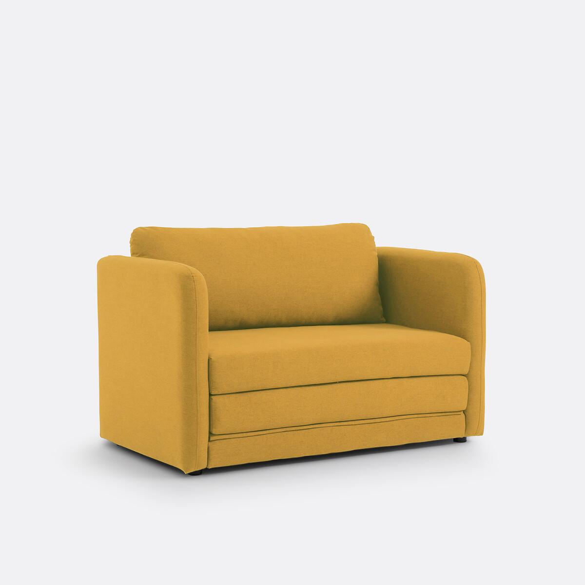 Schlafsofa Hazel, Polyester senfgelb, LA REDOUTE INTERIEURS