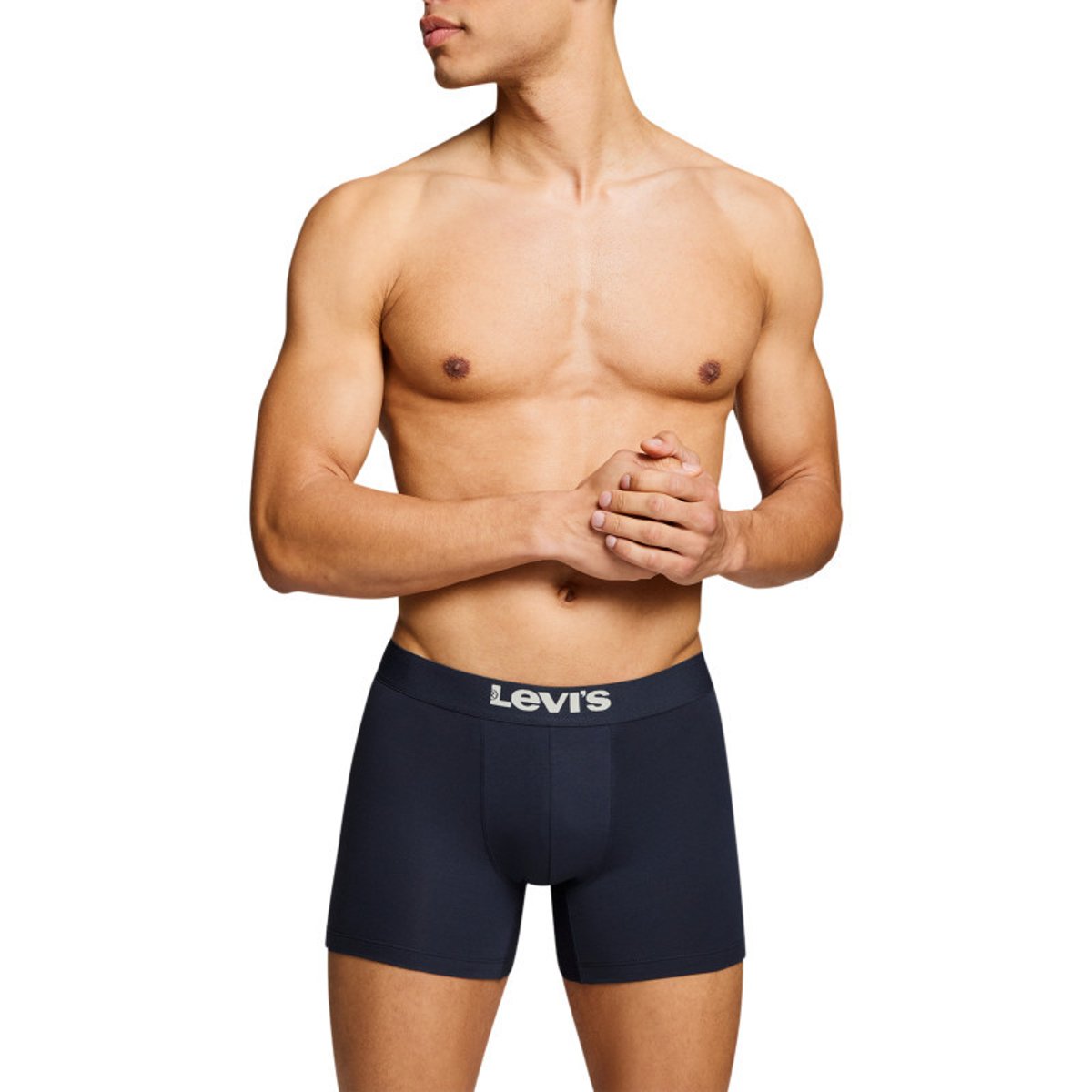 Lot de 3 boxers courts bleus en coton avec ceinture élastiquée bleus, LEVI'S