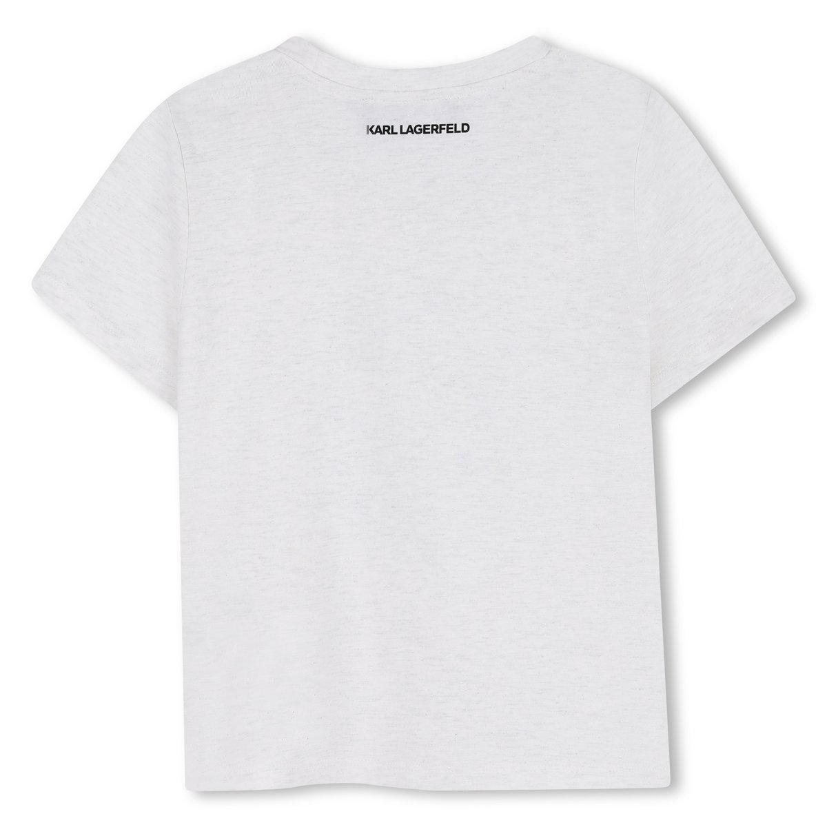 Tee-shirt manches courtes argent blanc, KARL LAGERFELD KIDS