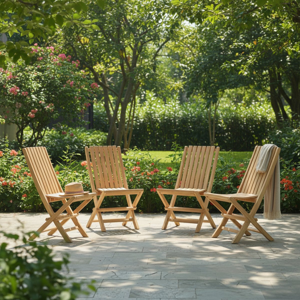 Salon de jardin en teck massif Malaga, 12 places naturel, TECK ATTITUDE