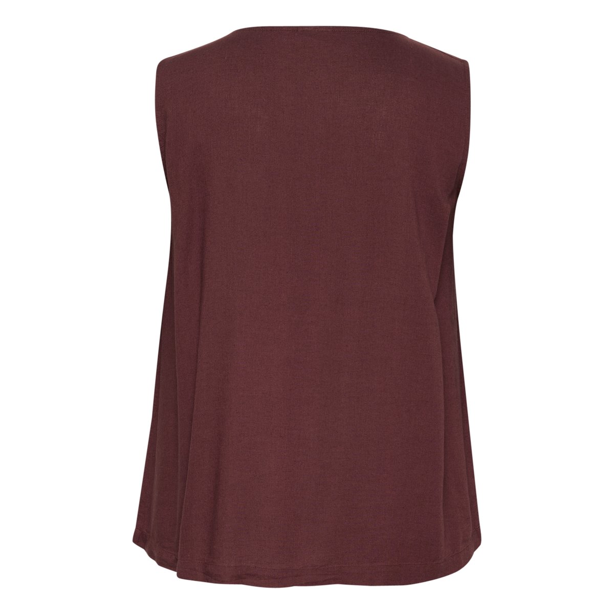 Sleeveless blouse bordeaux fudge, KAFFE CURVE