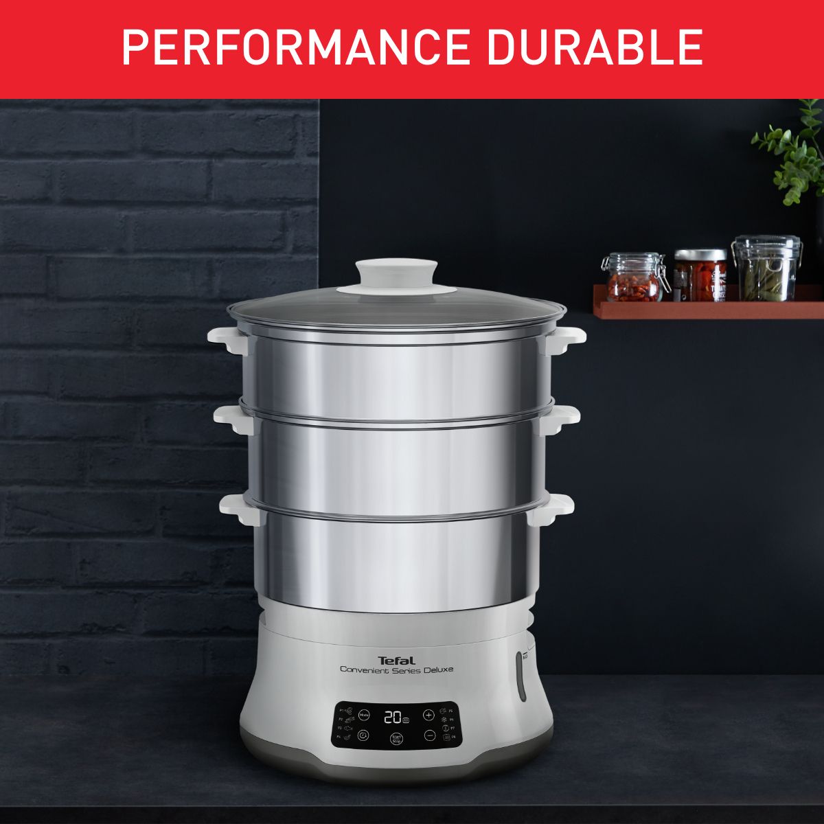 Cuiseur vapeur Convenient series deluxe VC502D10 couleur unique, TEFAL
