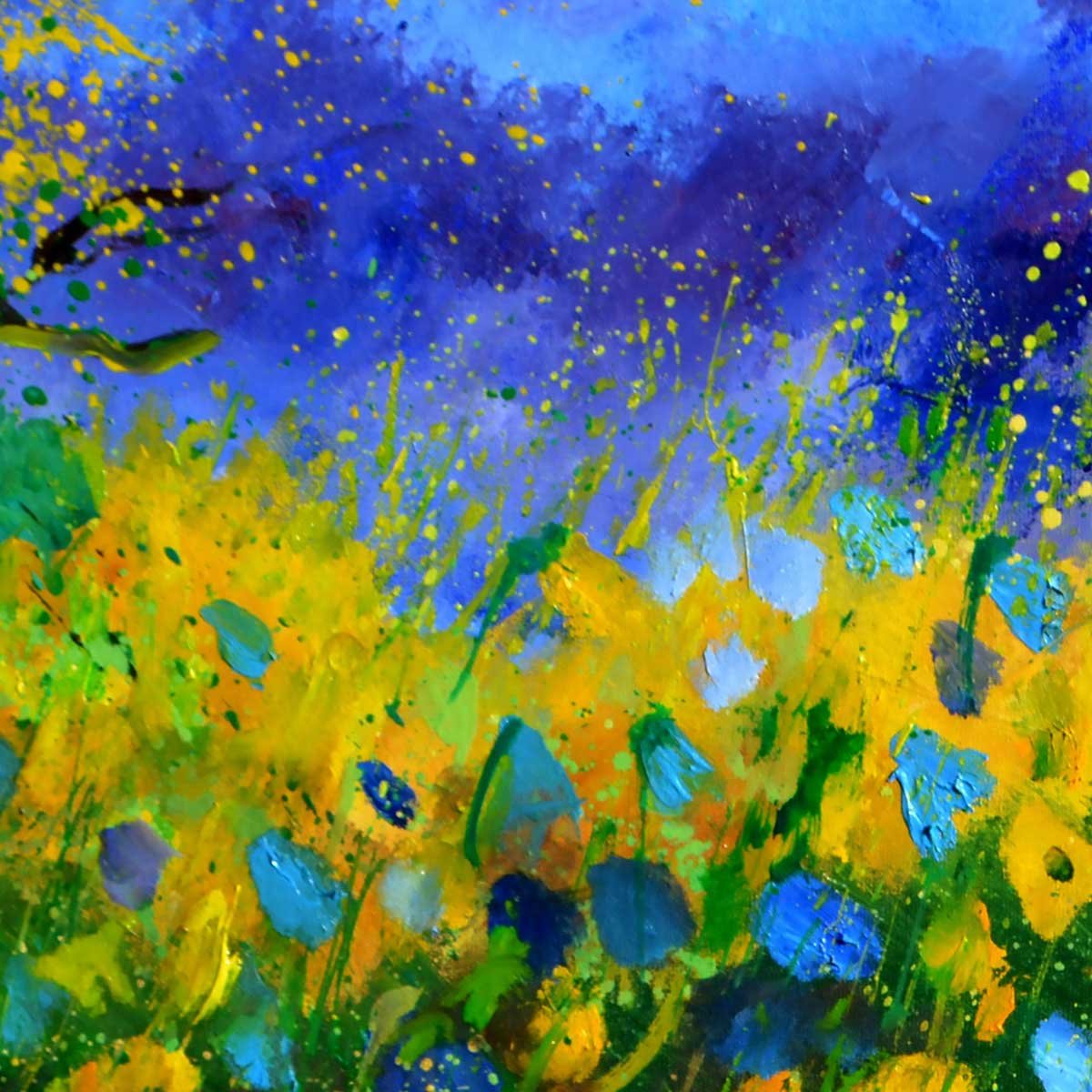 Tableau sauvages et fleurs des champs tableau alu dibond, HEXOA