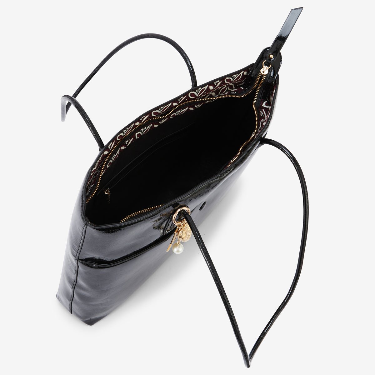 Grand sac shopper  Rosario noir,doré, LOLLIPOPS