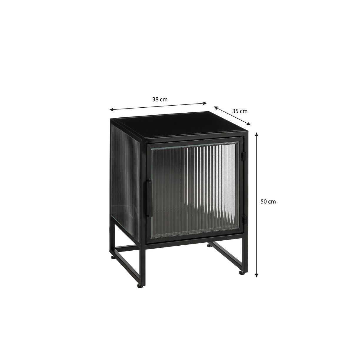 Armoire de rangement H50 cm CLIFTON noir, MICA DECORATIONS