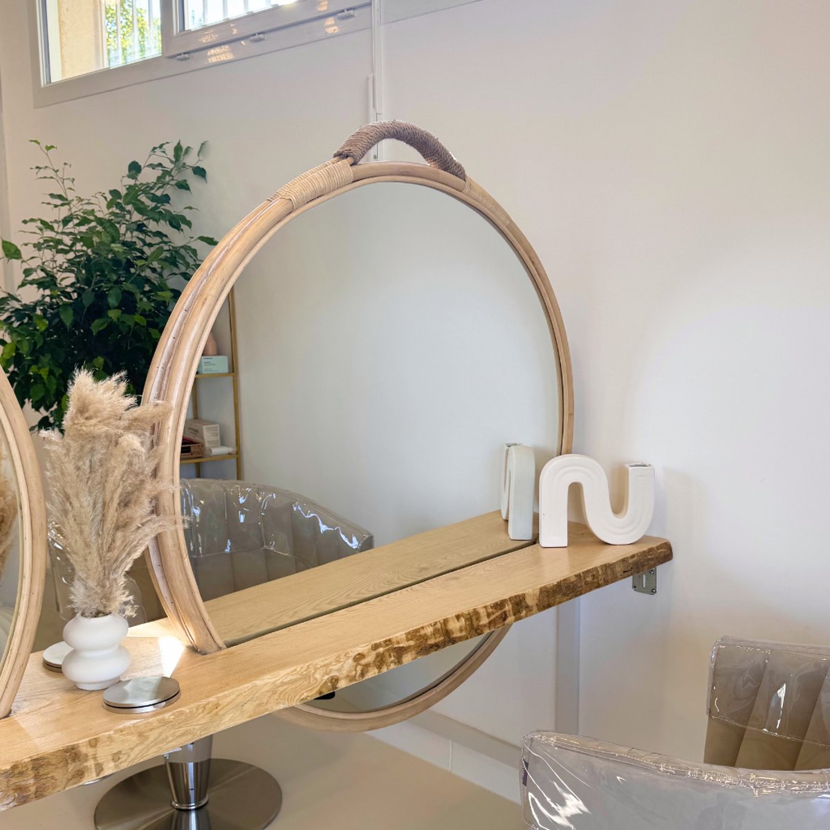 Miroir rond en rotin PUEBLO XL naturel, HYDILE