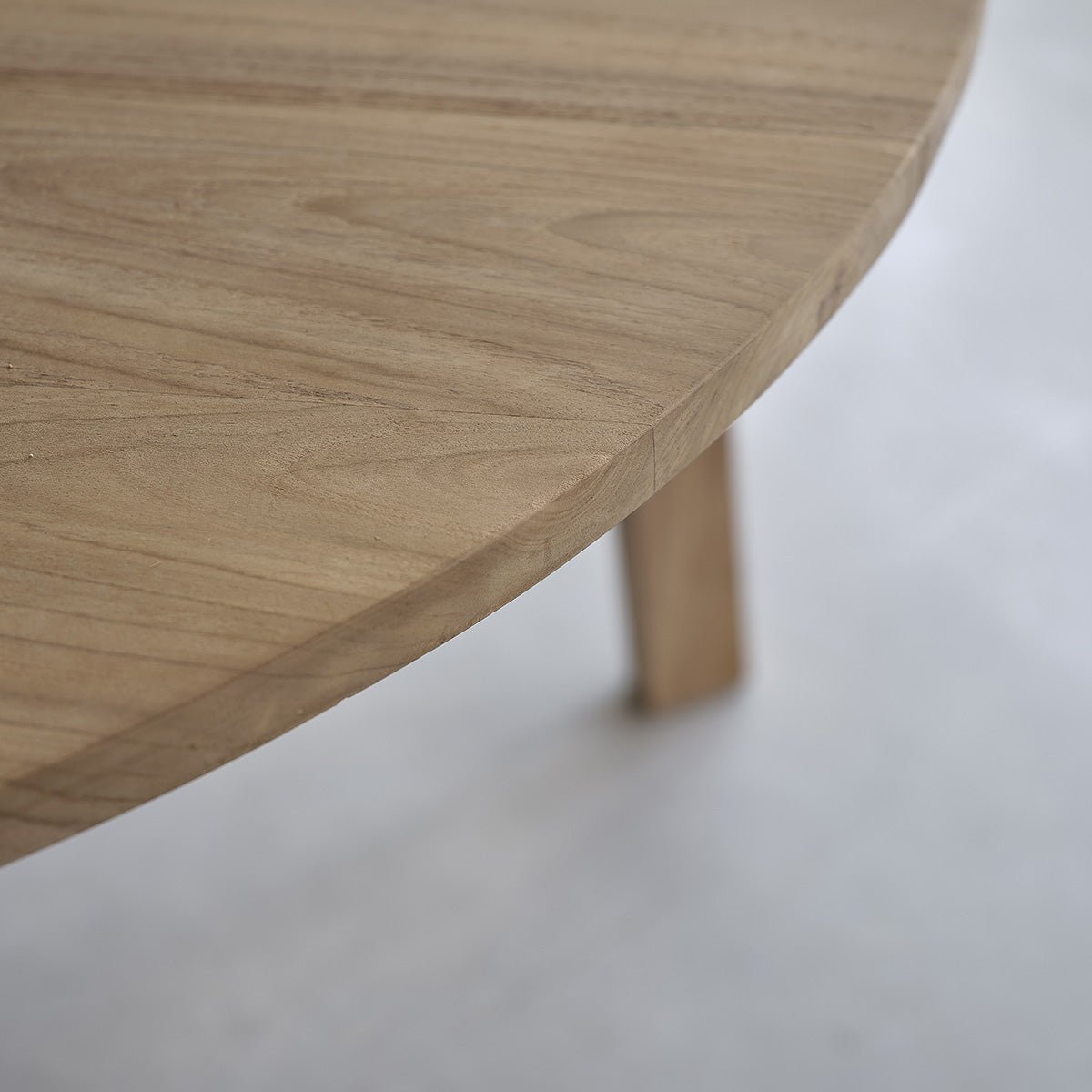 Table en teck massif ronde 4 pers. ALDO naturel, BERAH GETAH