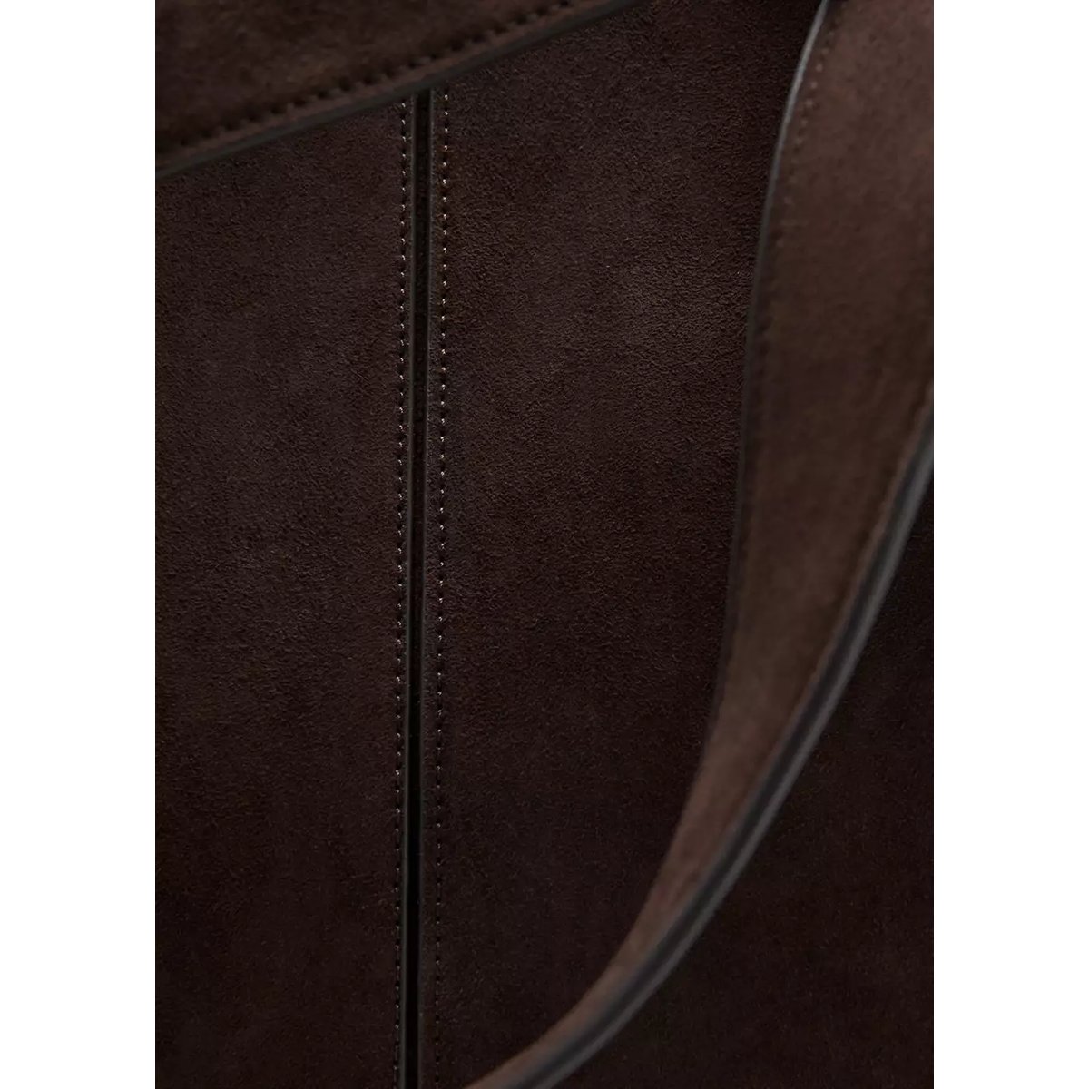 Sac shopper cuir chocolat, MANGO