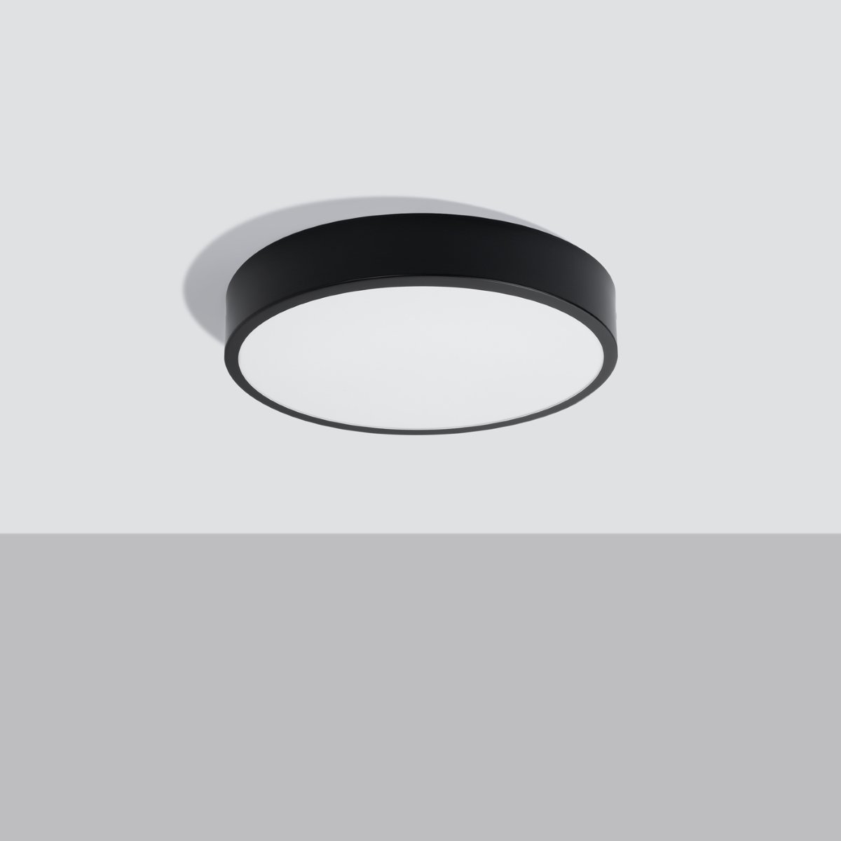 Plafonnier Aluminium Noir LED 1 Onyx 40 noir, EDEN