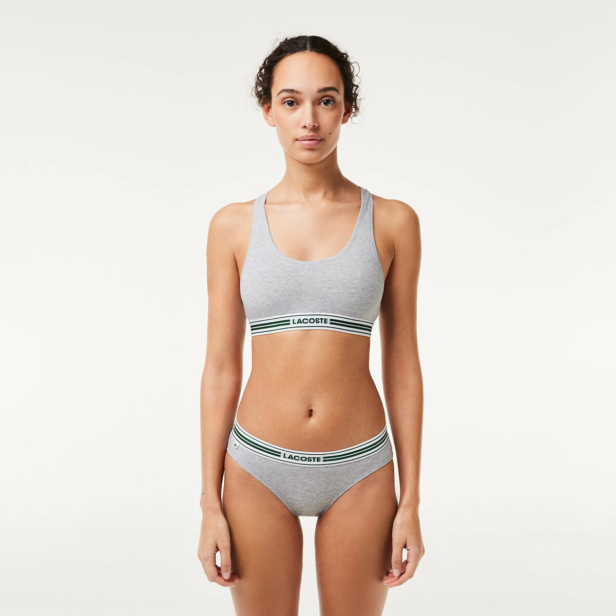 Bralette in cotone grigio chiné , LACOSTE
