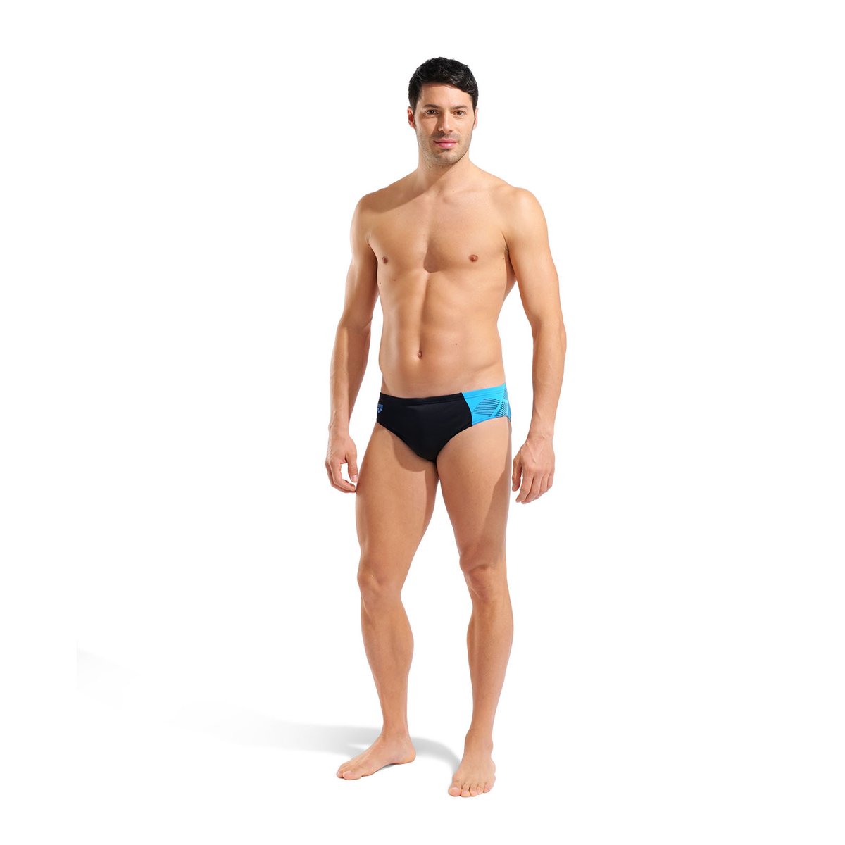 slip de bain imprimé splice arena Performance pour homme black-turquoise, ARENA