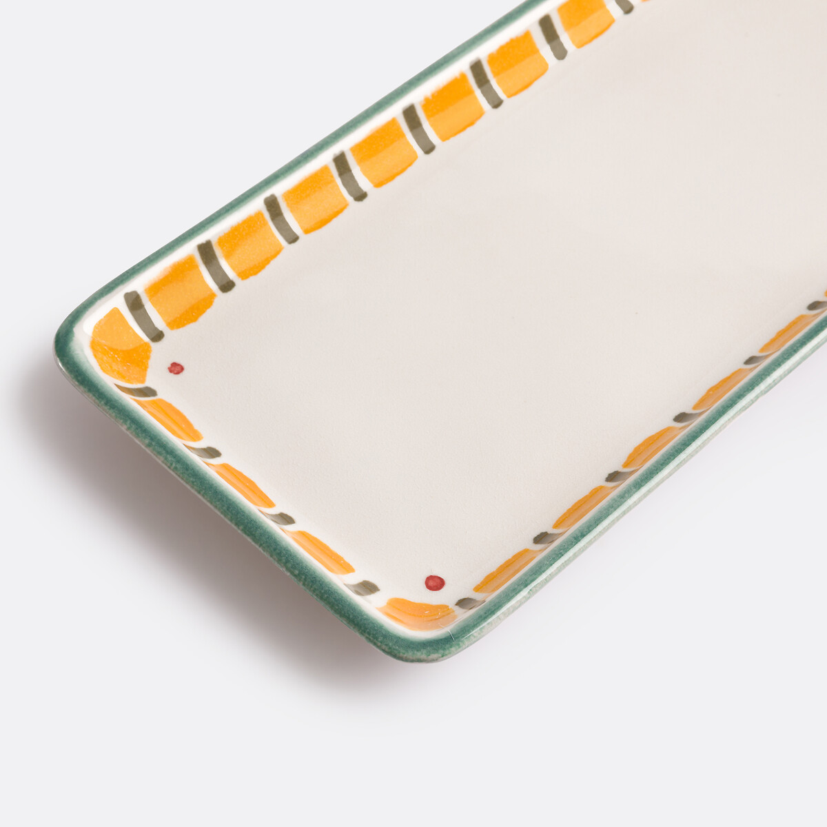 Baldia Glazed Stoneware Printed Cake Dish multi-coloured, LA REDOUTE INTERIEURS