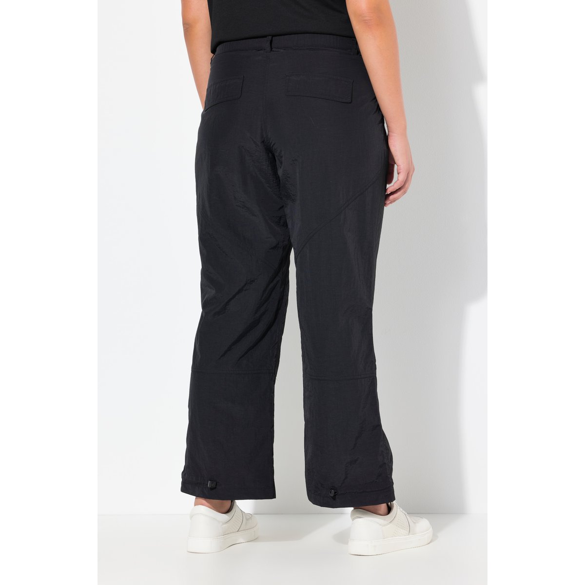 Pantalon cargo jambe large noir, ULLA POPKEN