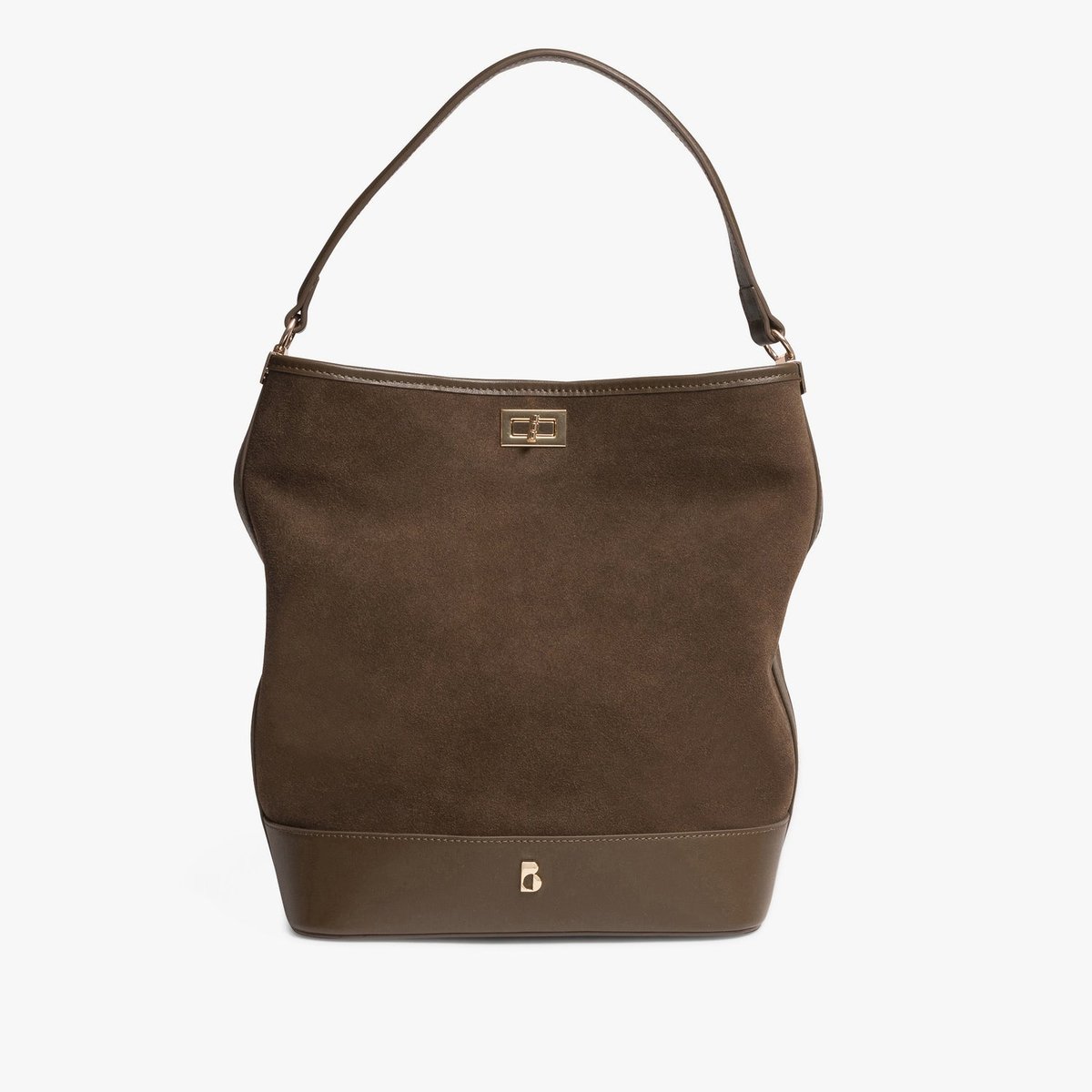 Maro Cuir en cuir ERELL sac seau vert mousse, BOCAGE