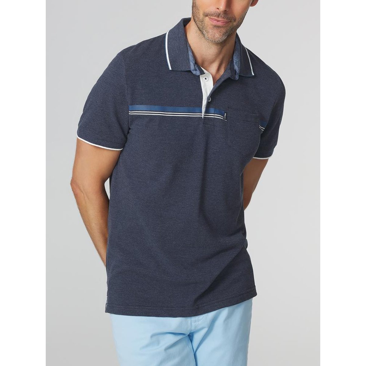 Polo manches courtes KAMALPOL navy, TBS