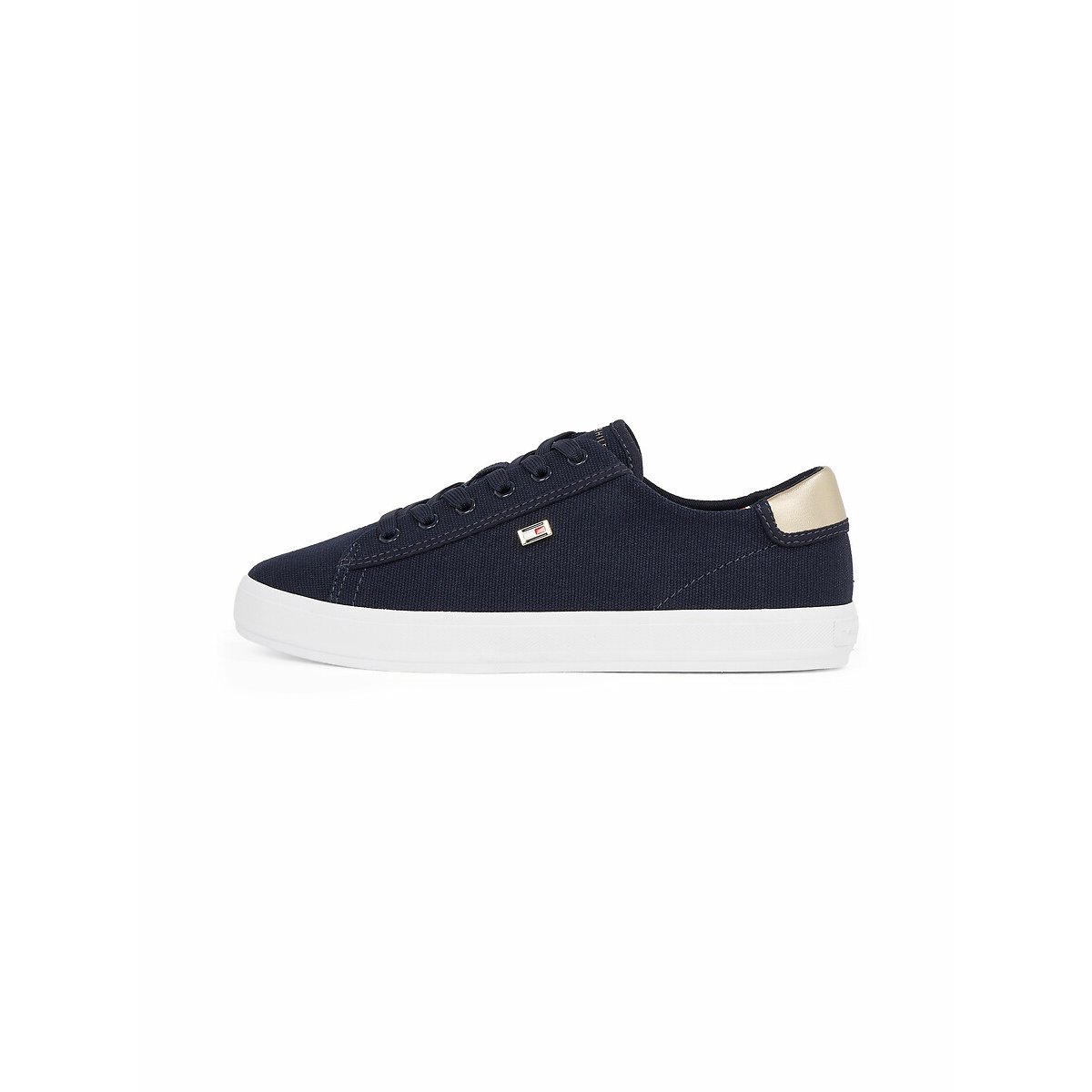 Canvas Vulcanized Trainers navy blue, TOMMY HILFIGER