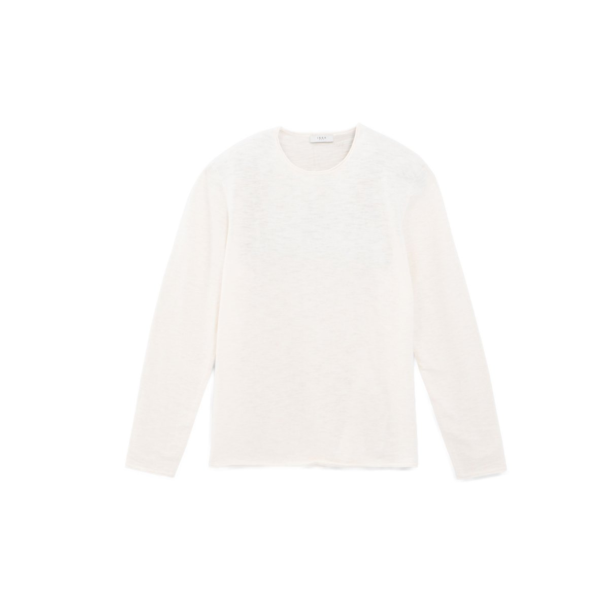 Pull tricot flammé à bords roulottés ecru, IKKS