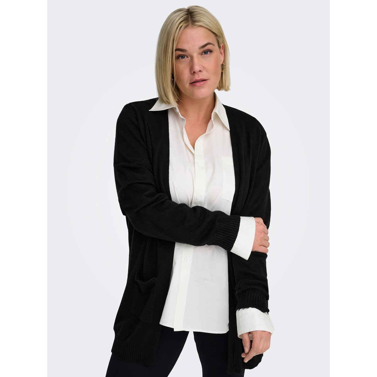 Gilet mi-long noir, ONLY CARMAKOMA