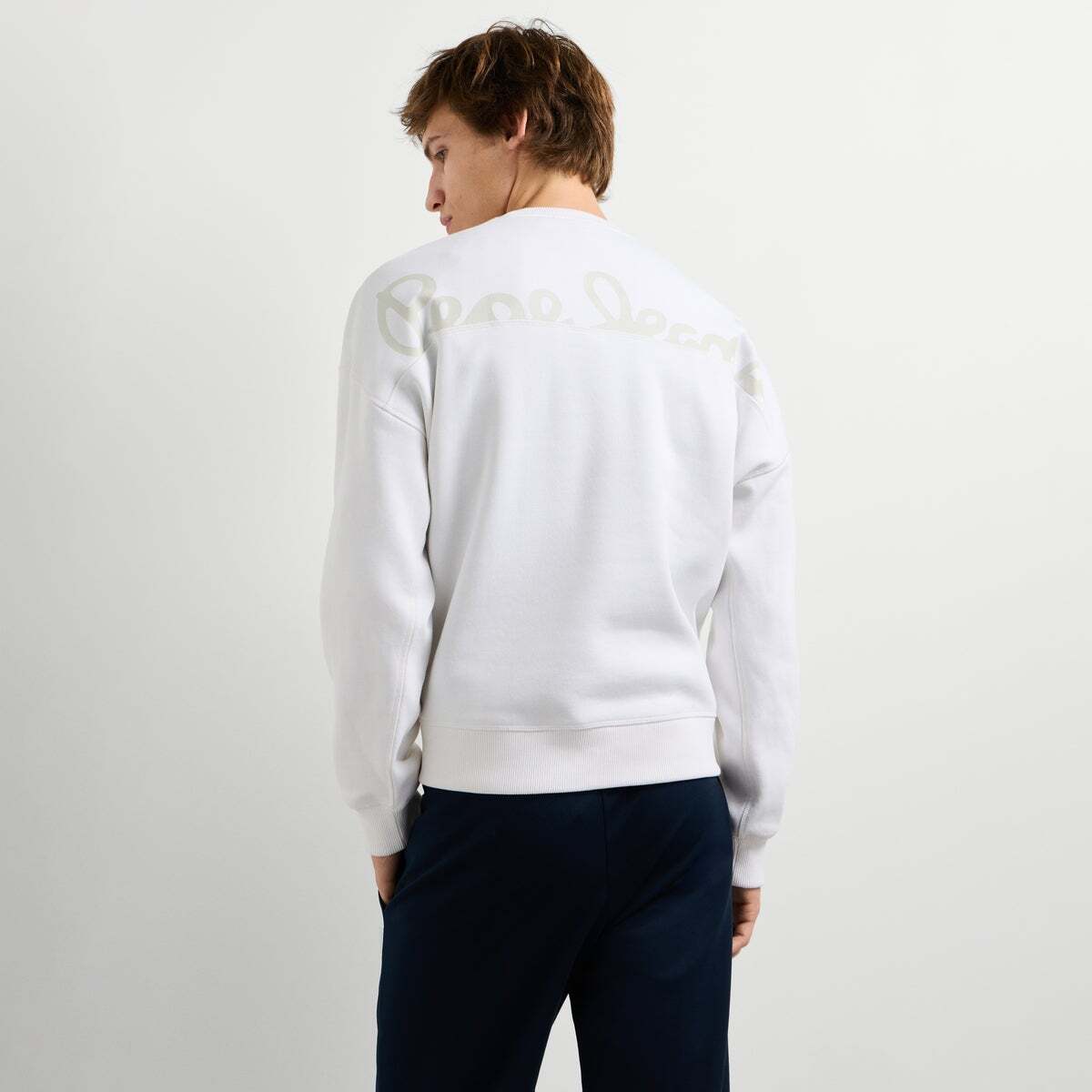 Sweat-Shirt À Col Rond Coupe Casual blanc, PEPE JEANS