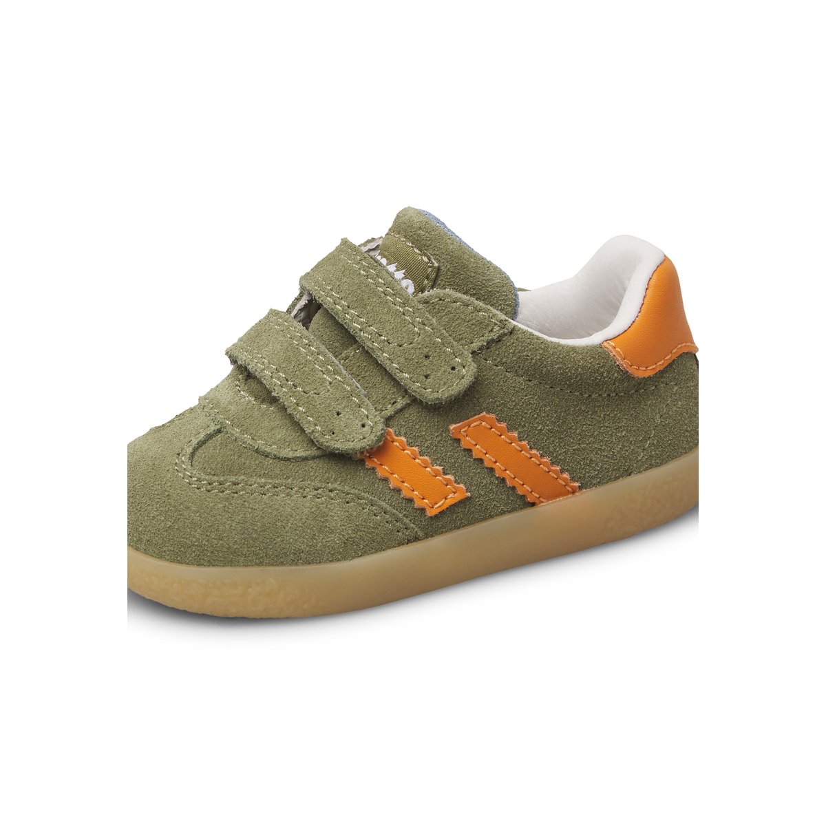 Baskets en cuir et suède VIMBY VL. kaki-orange, FALCOTTO