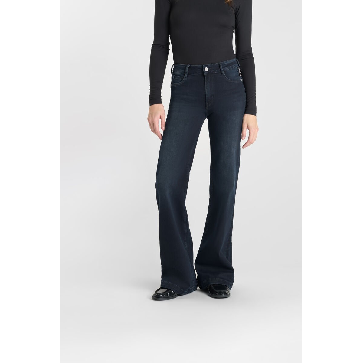 Jeans flare PULP high flare, longueur 34 blue / black, LE TEMPS DES CERISES