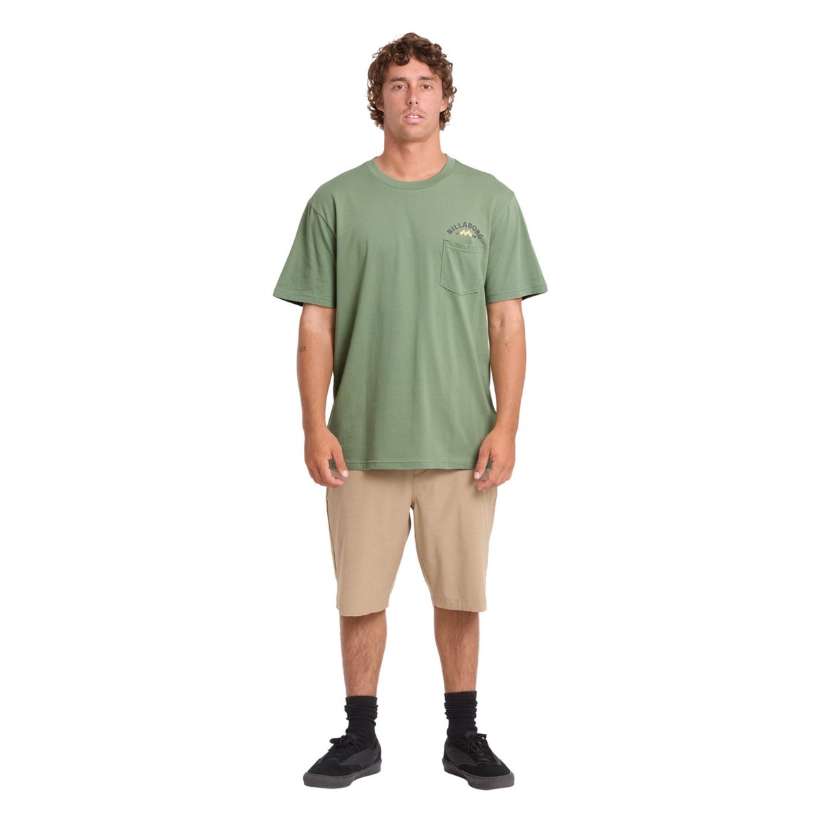 T shirt manches courtes FOUNDRY PREMIUM gris hedge green, BILLABONG