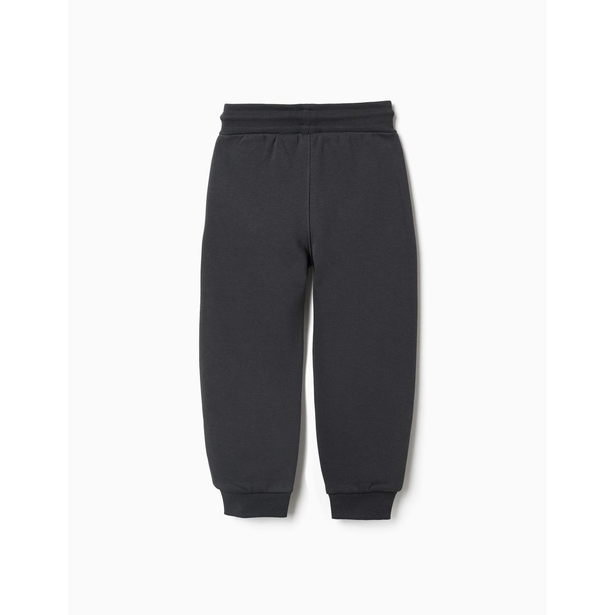 Pantalon de jogging ajusté en coton peigné avec imprimé gris foncé, ZIPPY