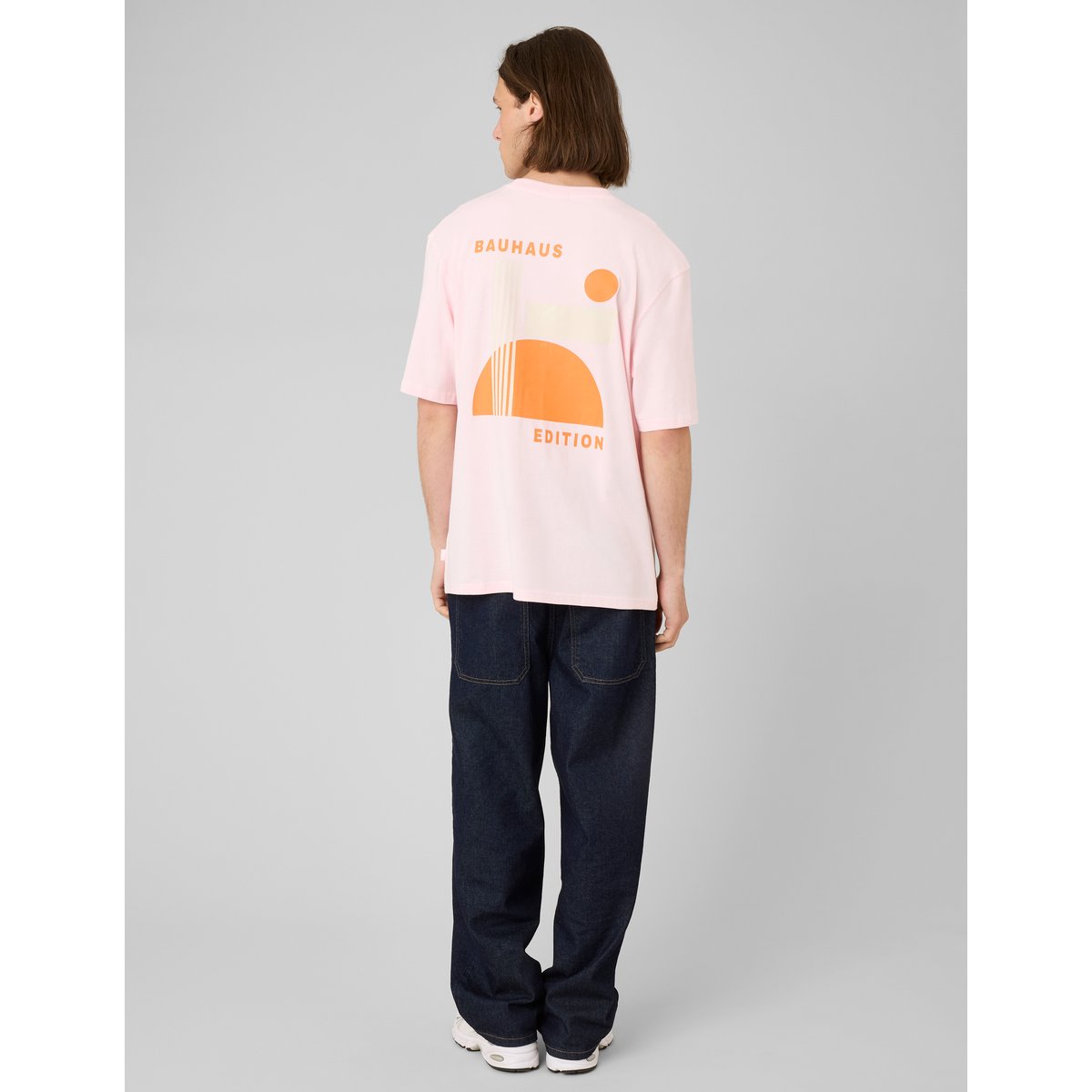 T-shirt imprimé devant / dos rose pâle, BZB
