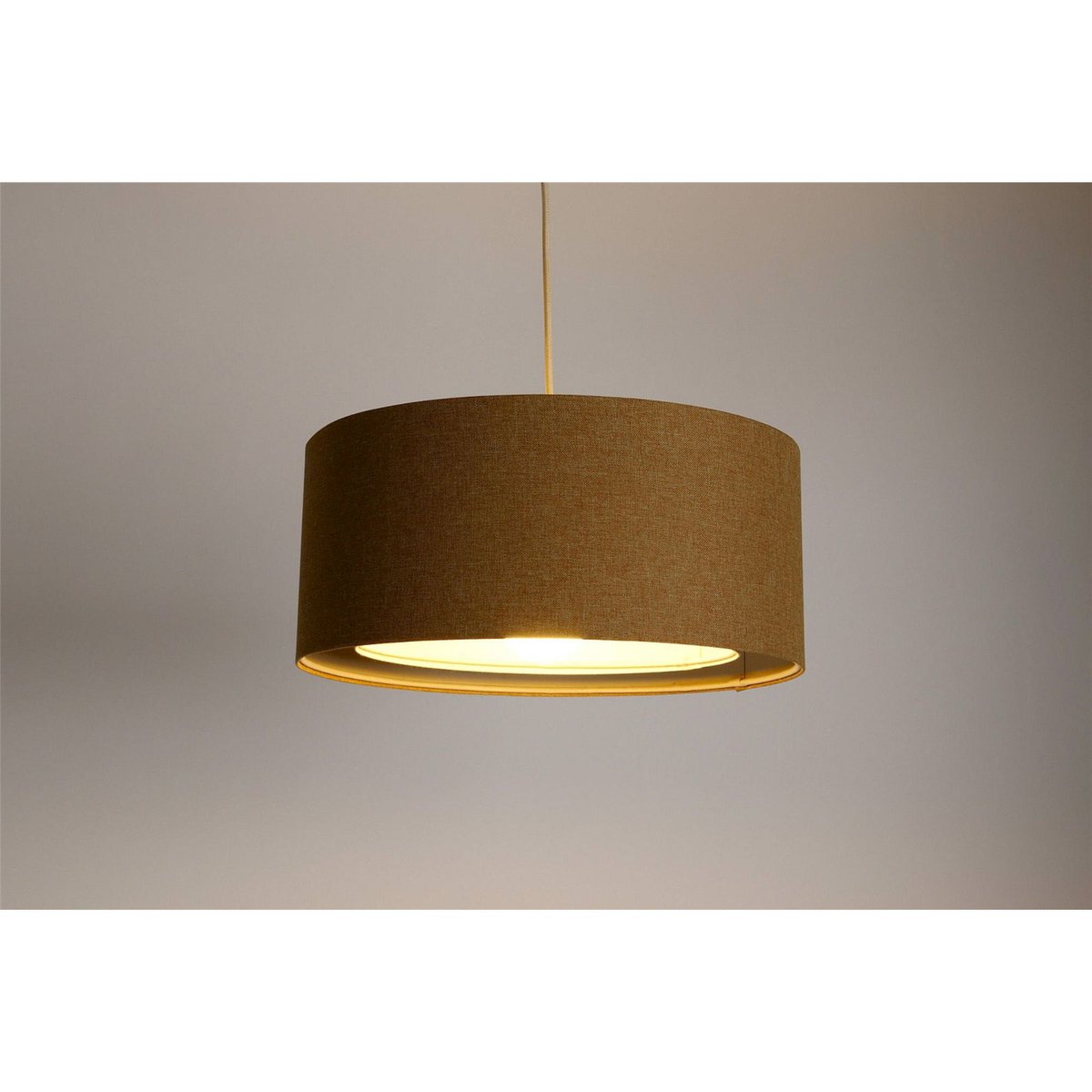 Suspension ronde en tissu Boho Elegant beige sable et crème doux, BPS KONCEPT